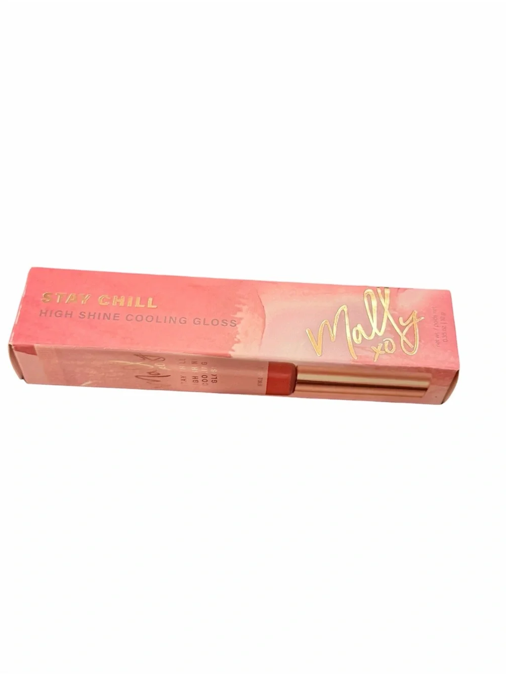 Mally‎ XO Stay Chill High Shine Cooling Lip Gloss MINTY MAUVE .35 oz NEW
